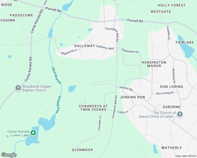 map of restaurants, bars, coffee shops, grocery stores, and more near 2712 Derby Glen Way in Wake Forest