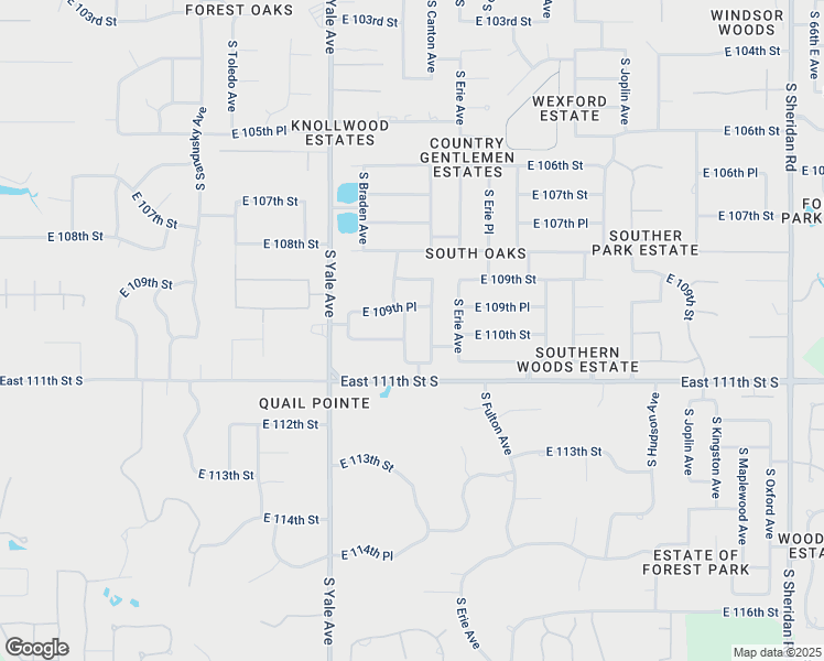 map of restaurants, bars, coffee shops, grocery stores, and more near 10931 South Canton Avenue in Tulsa