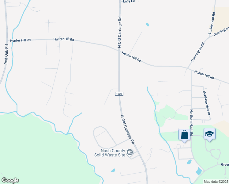 map of restaurants, bars, coffee shops, grocery stores, and more near 2423 Hermitage Road in Rocky Mount