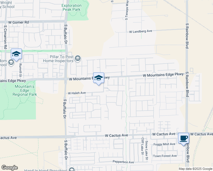 map of restaurants, bars, coffee shops, grocery stores, and more near 10173 Fluffy Fox Court in Las Vegas