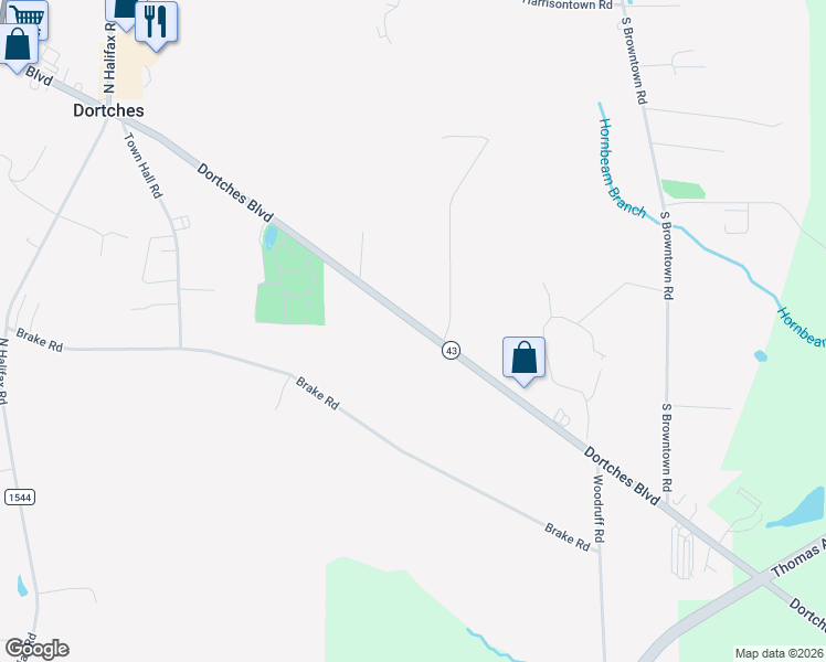 map of restaurants, bars, coffee shops, grocery stores, and more near 4076 Dortches Boulevard in Rocky Mount