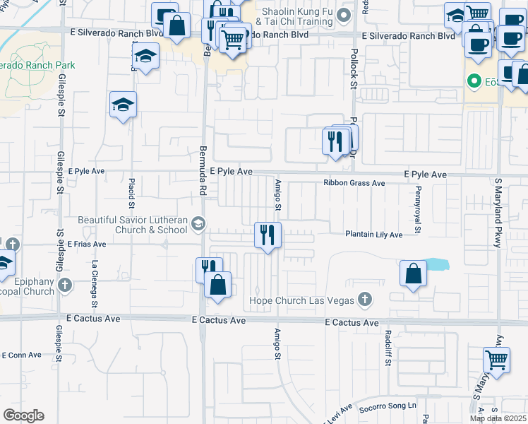 map of restaurants, bars, coffee shops, grocery stores, and more near 10209 Rolling Tree Street in Las Vegas