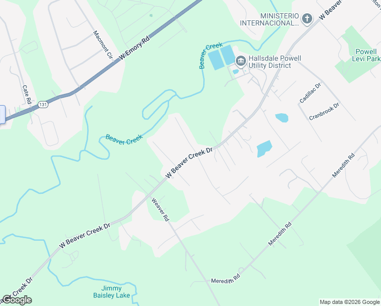 map of restaurants, bars, coffee shops, grocery stores, and more near 7300 Joyce Lane in Powell