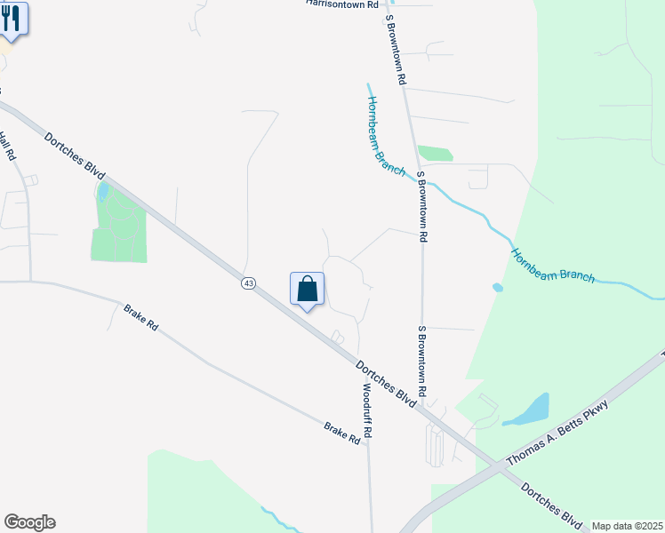 map of restaurants, bars, coffee shops, grocery stores, and more near 3641 Dortches Boulevard in Rocky Mount