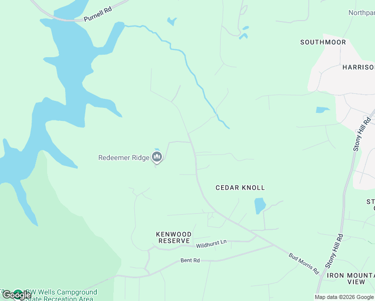 map of restaurants, bars, coffee shops, grocery stores, and more near 8017 Bud Morris Road in Wake Forest