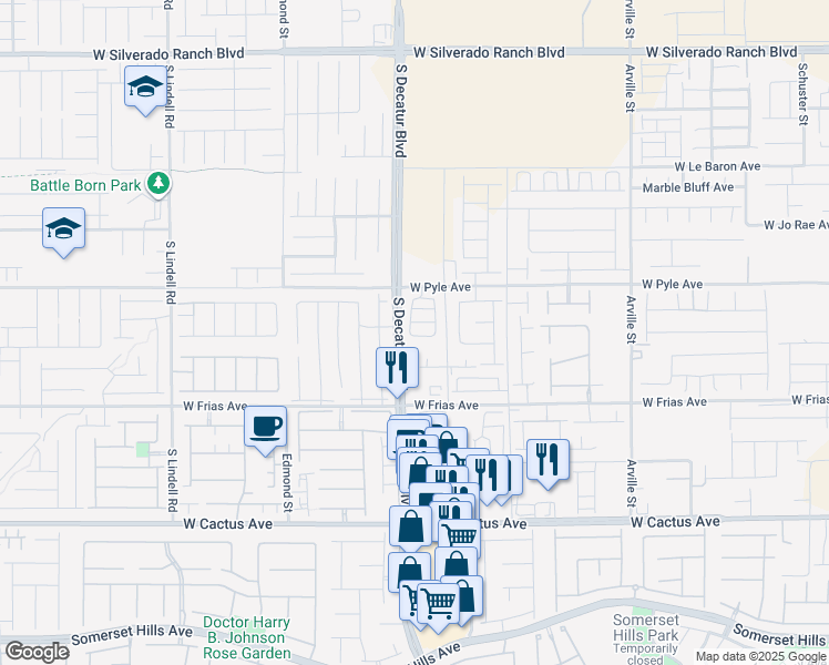 map of restaurants, bars, coffee shops, grocery stores, and more near 4866 Currant Ridge Avenue in Las Vegas