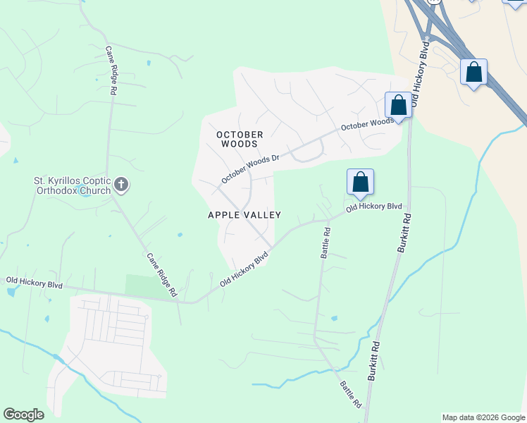 map of restaurants, bars, coffee shops, grocery stores, and more near 621 Applejack Ct in Nashville