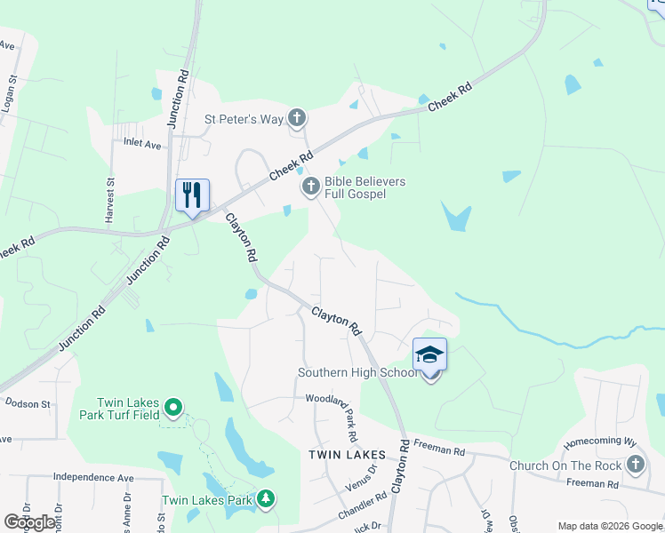 map of restaurants, bars, coffee shops, grocery stores, and more near 638 Hurley Road in Durham