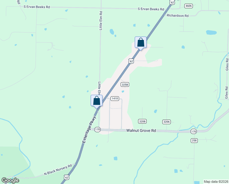 map of restaurants, bars, coffee shops, grocery stores, and more near 13123 West Highway 62 in Farmington