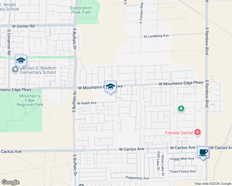 map of restaurants, bars, coffee shops, grocery stores, and more near Marnie Street in Enterprise