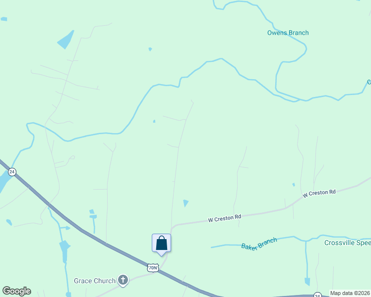 map of restaurants, bars, coffee shops, grocery stores, and more near 396 Carter Town Rd in Crossville