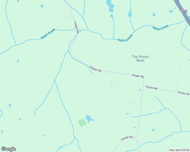 map of restaurants, bars, coffee shops, grocery stores, and more near 2164 Hogan Road in Burns