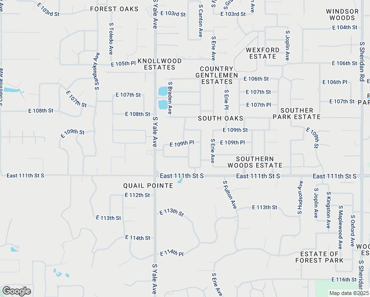 map of restaurants, bars, coffee shops, grocery stores, and more near 10931 South Canton Avenue in Tulsa