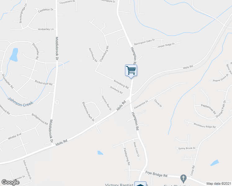 map of restaurants, bars, coffee shops, grocery stores, and more near 140 Stonburg Road in Clemmons