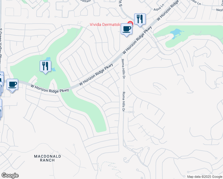 map of restaurants, bars, coffee shops, grocery stores, and more near 566 Cypress Gardens Place in Henderson
