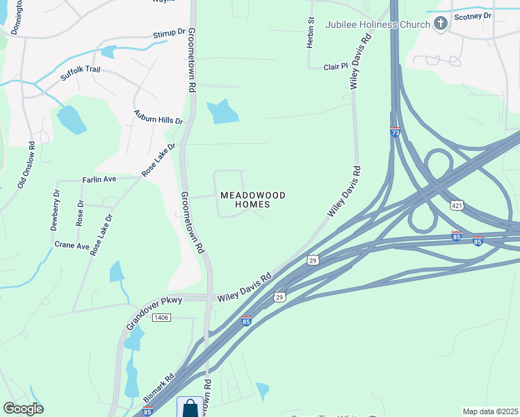 map of restaurants, bars, coffee shops, grocery stores, and more near 4103 Adamson Drive in Greensboro