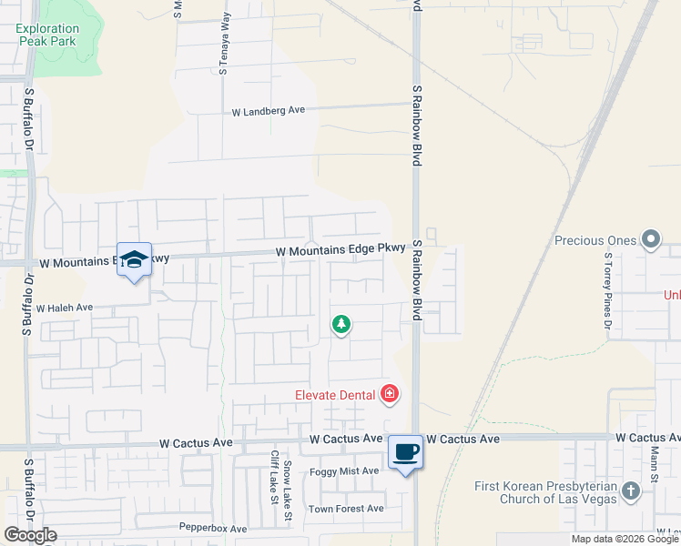 map of restaurants, bars, coffee shops, grocery stores, and more near 10166 Padona Hill Court in Las Vegas