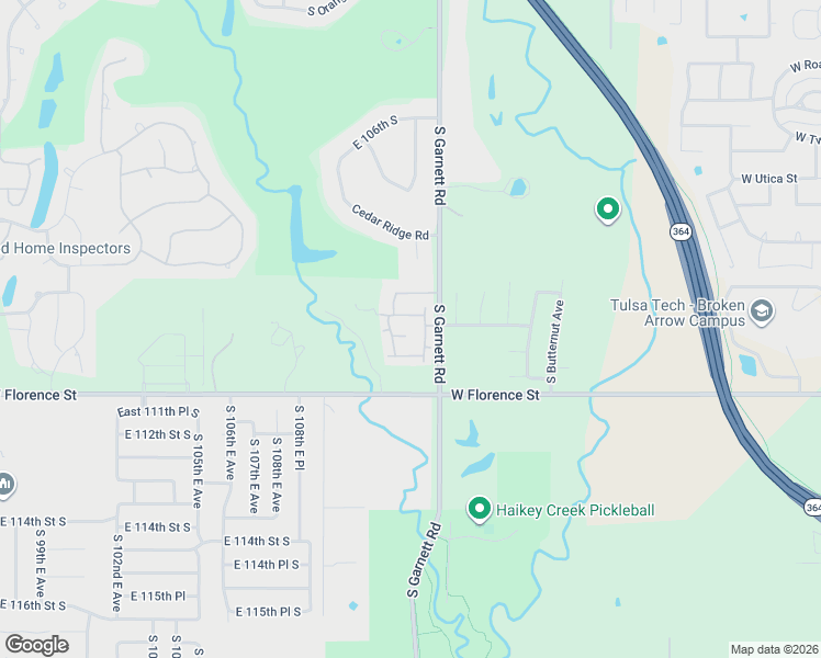 map of restaurants, bars, coffee shops, grocery stores, and more near 4610 South Royal Dublin Lane in Broken Arrow