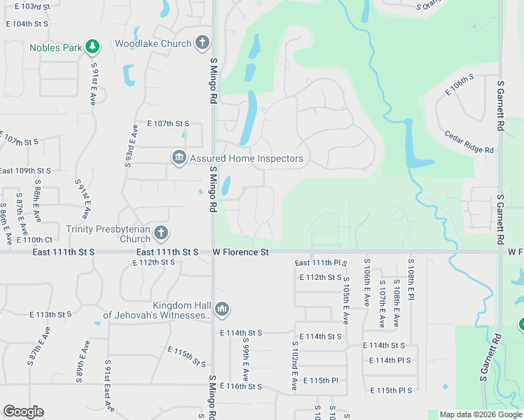map of restaurants, bars, coffee shops, grocery stores, and more near 4621 South Retana Avenue in Broken Arrow