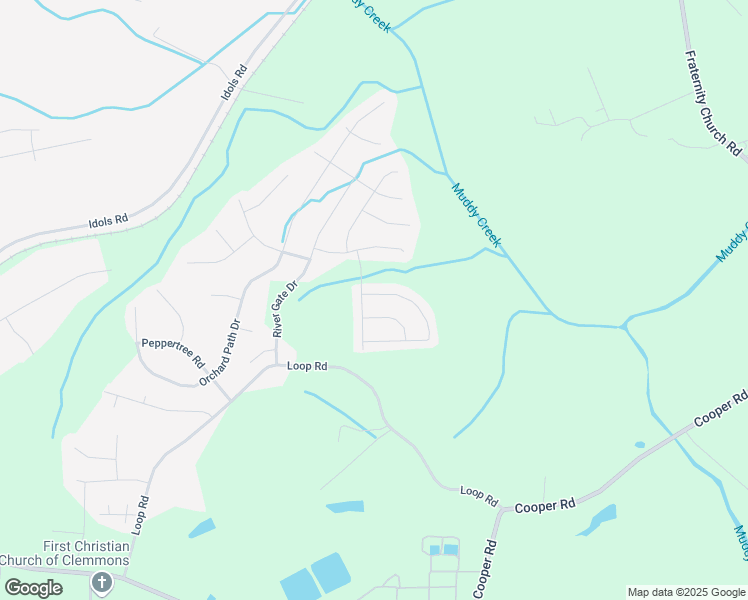 map of restaurants, bars, coffee shops, grocery stores, and more near 5788 Misty Hill Circle in Clemmons