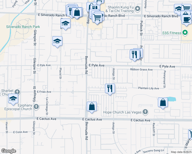 map of restaurants, bars, coffee shops, grocery stores, and more near 10192 Tumbling Tree Street in Las Vegas