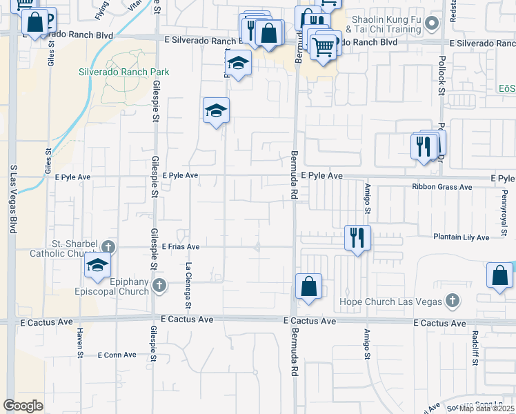 map of restaurants, bars, coffee shops, grocery stores, and more near 345 Whispering Tree Avenue in Las Vegas