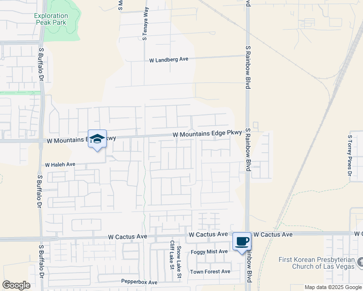 map of restaurants, bars, coffee shops, grocery stores, and more near 7170 Madarang Avenue in Las Vegas