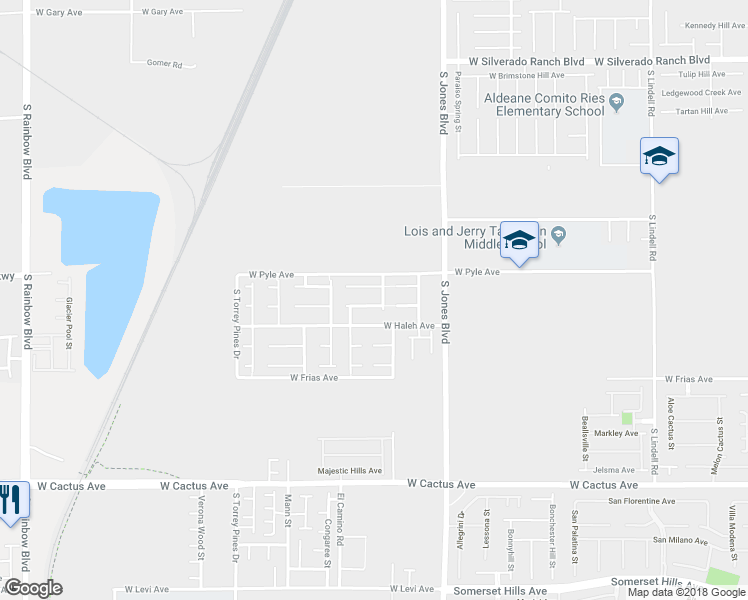 map of restaurants, bars, coffee shops, grocery stores, and more near 6230 Desert Lavender Avenue in Las Vegas