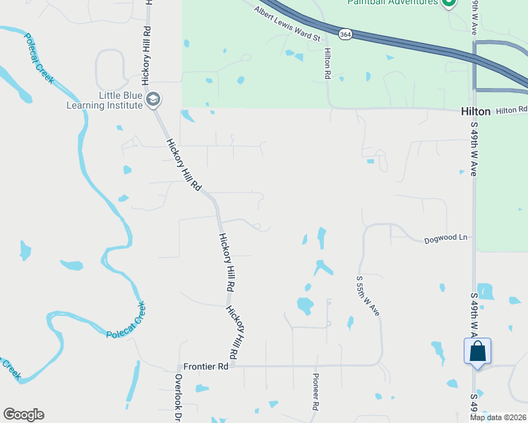 map of restaurants, bars, coffee shops, grocery stores, and more near 411 Hickory Hill Road in Sapulpa