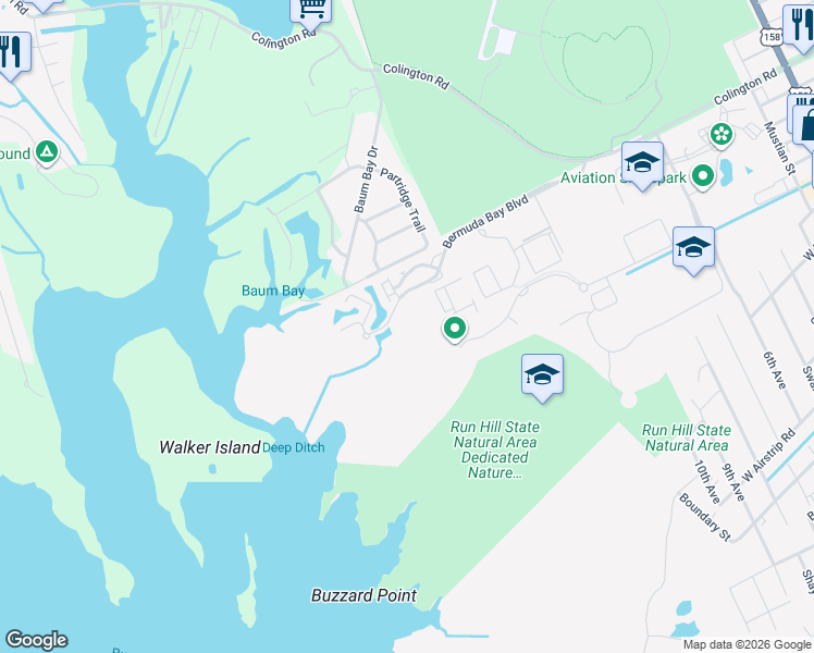 map of restaurants, bars, coffee shops, grocery stores, and more near 1600 Somerset Circle in Kill Devil Hills