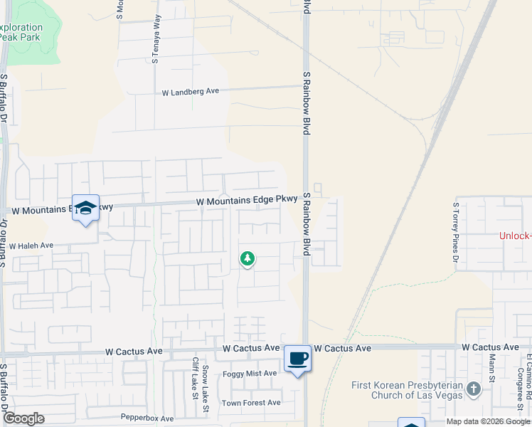 map of restaurants, bars, coffee shops, grocery stores, and more near 10166 Padona Hill Court in Las Vegas