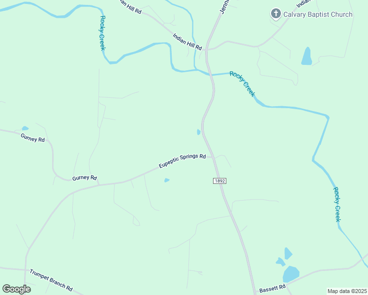 map of restaurants, bars, coffee shops, grocery stores, and more near 1099 Eupeptic Springs Road in Olin
