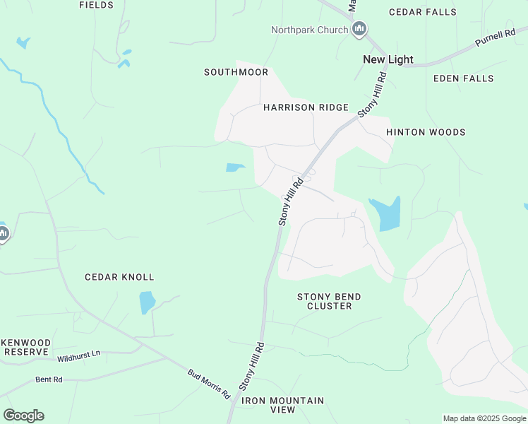 map of restaurants, bars, coffee shops, grocery stores, and more near 7817 Stony Hill Road in Wake Forest