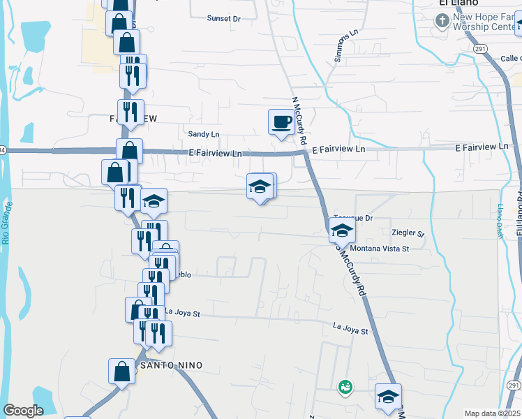 map of restaurants, bars, coffee shops, grocery stores, and more near 1000 Zuni Lane in Española
