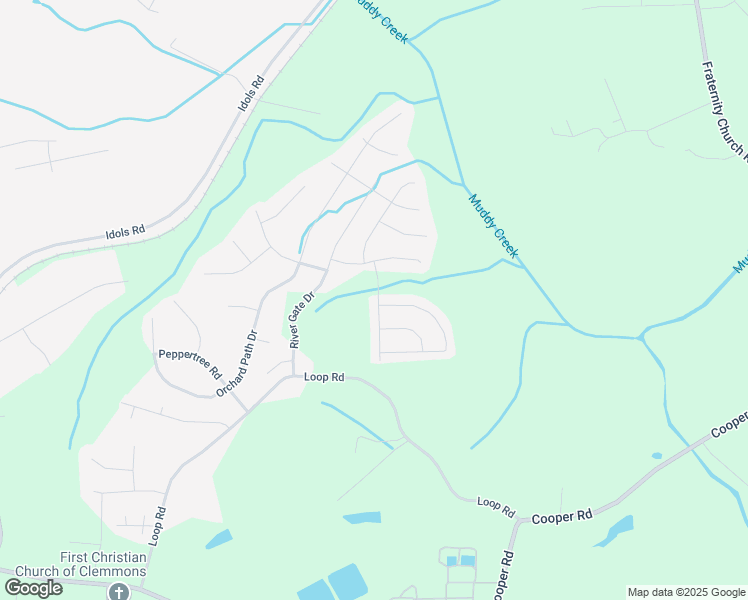 map of restaurants, bars, coffee shops, grocery stores, and more near 4616 Midstream Crossing in Clemmons