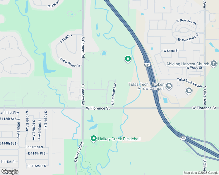 map of restaurants, bars, coffee shops, grocery stores, and more near 4413 South Cypress Avenue in Broken Arrow