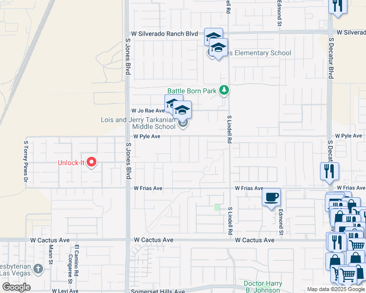 map of restaurants, bars, coffee shops, grocery stores, and more near 10138 South Arbor Brook Court in Las Vegas