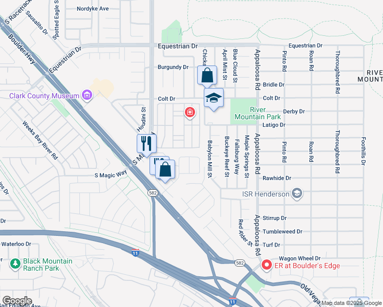 map of restaurants, bars, coffee shops, grocery stores, and more near 1290 Dalene Avenue in Henderson