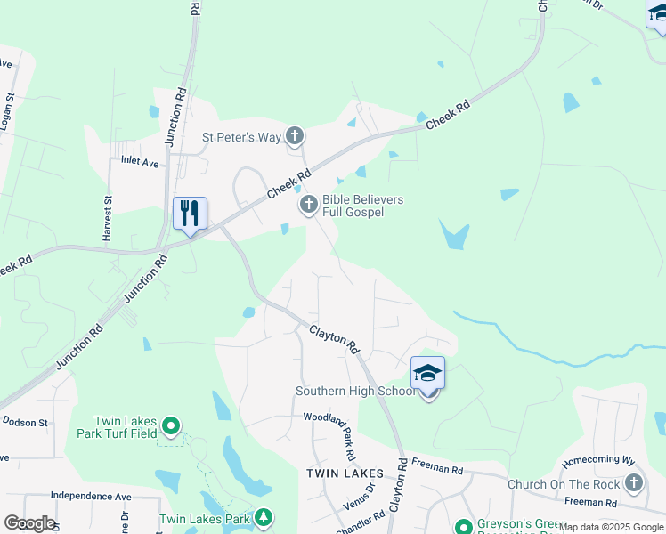map of restaurants, bars, coffee shops, grocery stores, and more near 639 Hurley Road in Durham