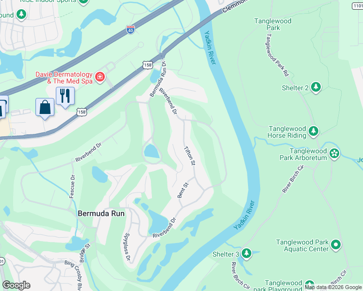 map of restaurants, bars, coffee shops, grocery stores, and more near 133 Tifton Street in Advance