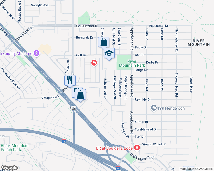 map of restaurants, bars, coffee shops, grocery stores, and more near 1306 Applejack Court in Henderson