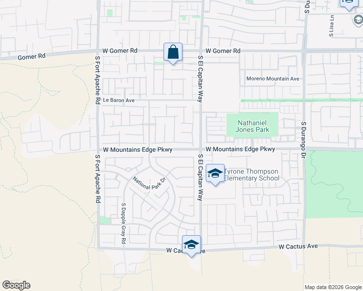 map of restaurants, bars, coffee shops, grocery stores, and more near 10057 South Fort Pike Street in Las Vegas