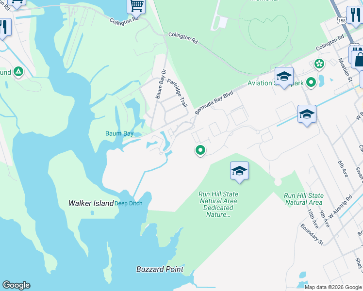 map of restaurants, bars, coffee shops, grocery stores, and more near 156 Ocean Bay Boulevard in Kill Devil Hills