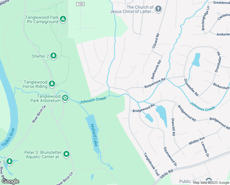 map of restaurants, bars, coffee shops, grocery stores, and more near 3543 Tanglebrook Trail in Clemmons