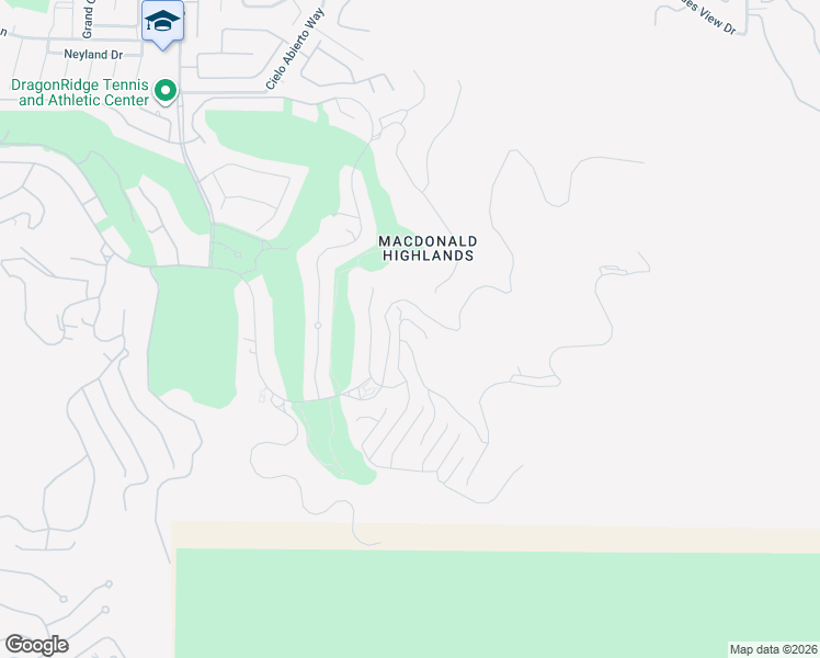 map of restaurants, bars, coffee shops, grocery stores, and more near 615 Scenic Rim Drive in Henderson