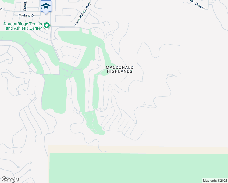 map of restaurants, bars, coffee shops, grocery stores, and more near 615 Scenic Rim Drive in Henderson