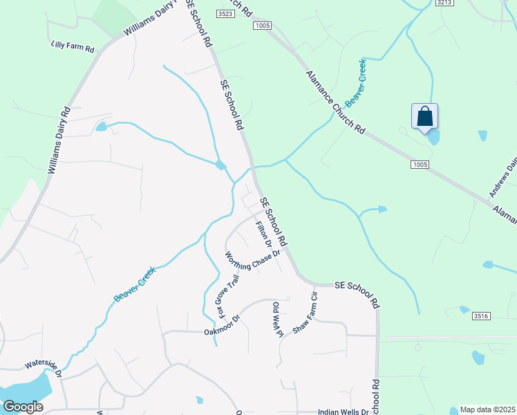 map of restaurants, bars, coffee shops, grocery stores, and more near 4596 Love Drive in Greensboro