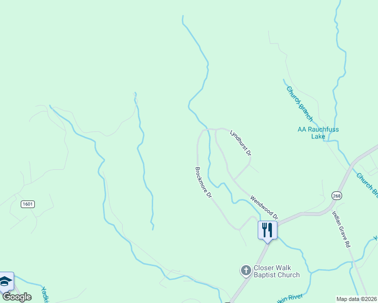 map of restaurants, bars, coffee shops, grocery stores, and more near 1212 Plaza Street Northwest in Lenoir