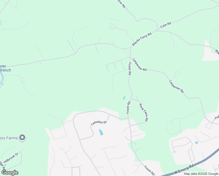 map of restaurants, bars, coffee shops, grocery stores, and more near 7739 Yount Road in Knoxville