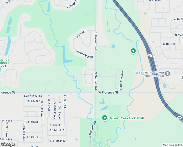 map of restaurants, bars, coffee shops, grocery stores, and more near 5006 West Birmingham Street in Broken Arrow